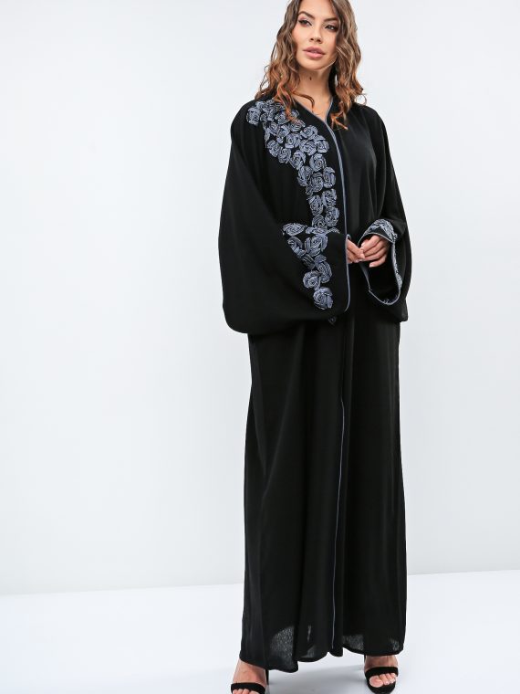 Embellished Wide Sleeves Abaya-Haya