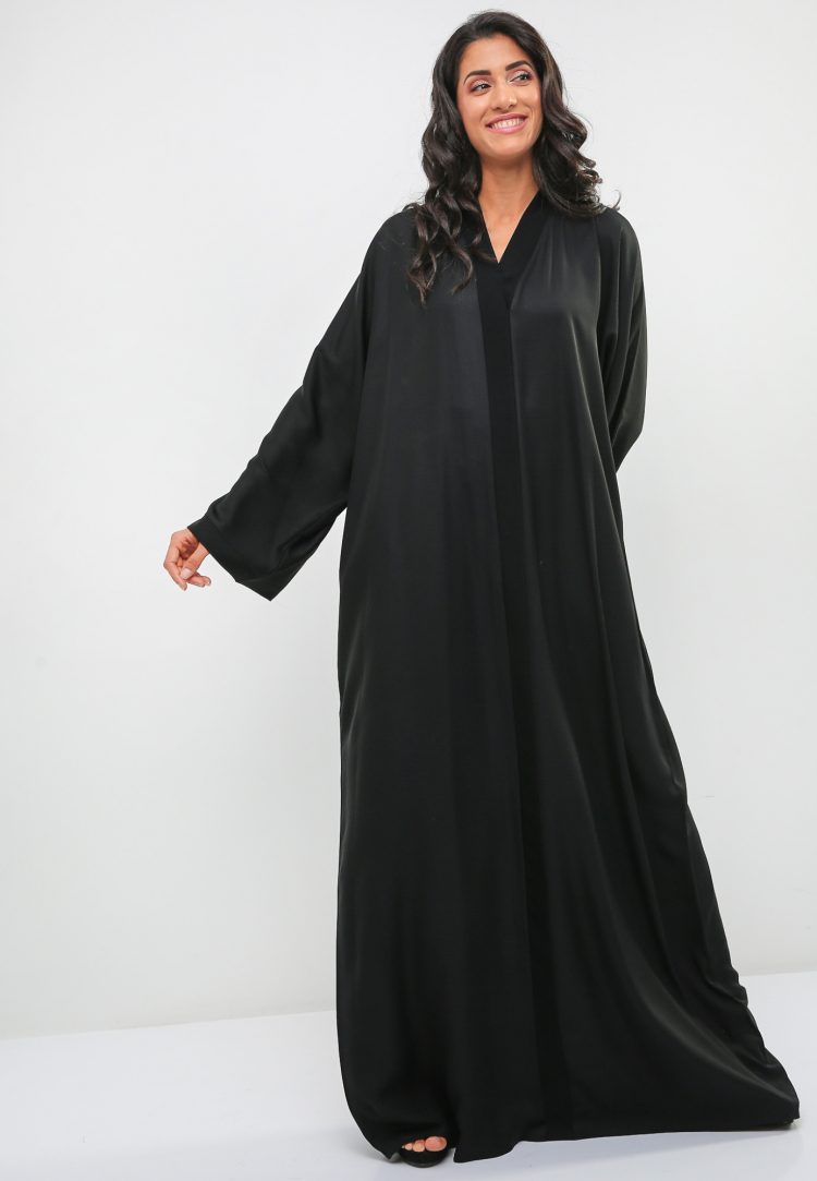 Plain Wide Sleeve Abaya-Haya