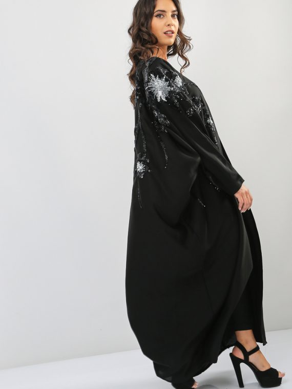 Sequin Embellished Abaya-Bousni