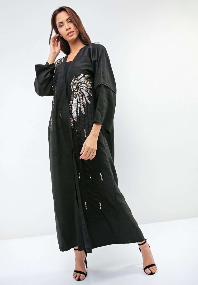 Sequins Beads Abaya-Sara Arabia