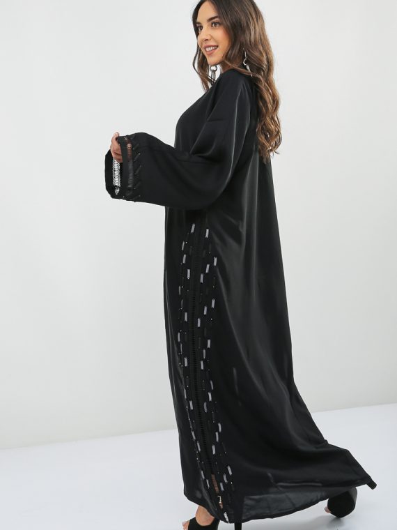 Side Embellished Abaya-MAHA ABAYAS
