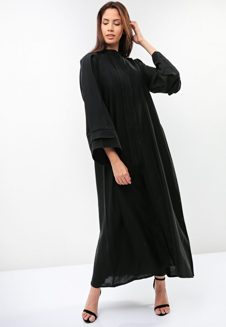 Wide Bell Sleeves Abaya-Sara Arabia