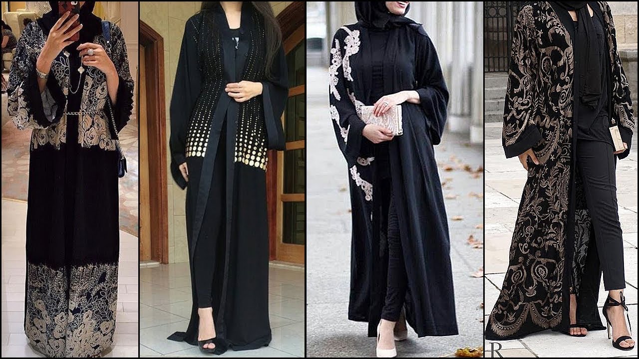 Dubai Open Abaya Stylish Trend (Open Style Burqa) Designs – 2018