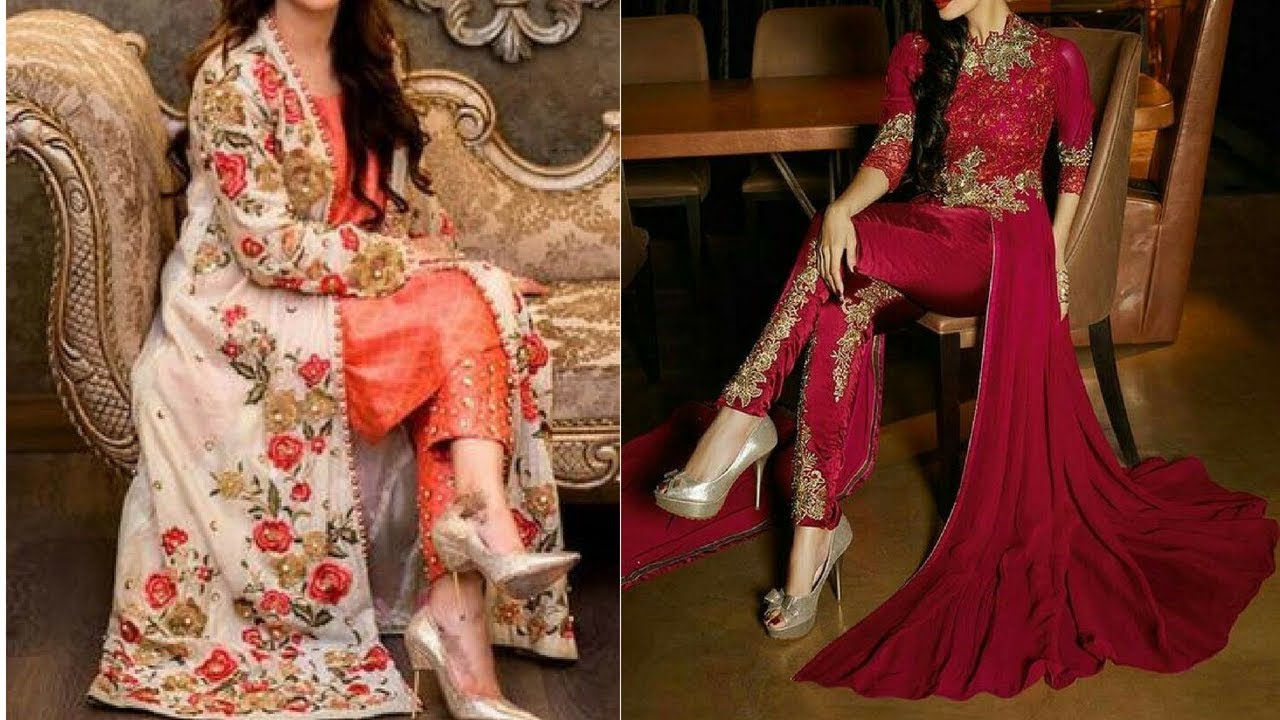 Party Wear Churidar With Jacket|| Jacket Style Abaya Suits/Pakistani  Long Jacket Salwar Suit