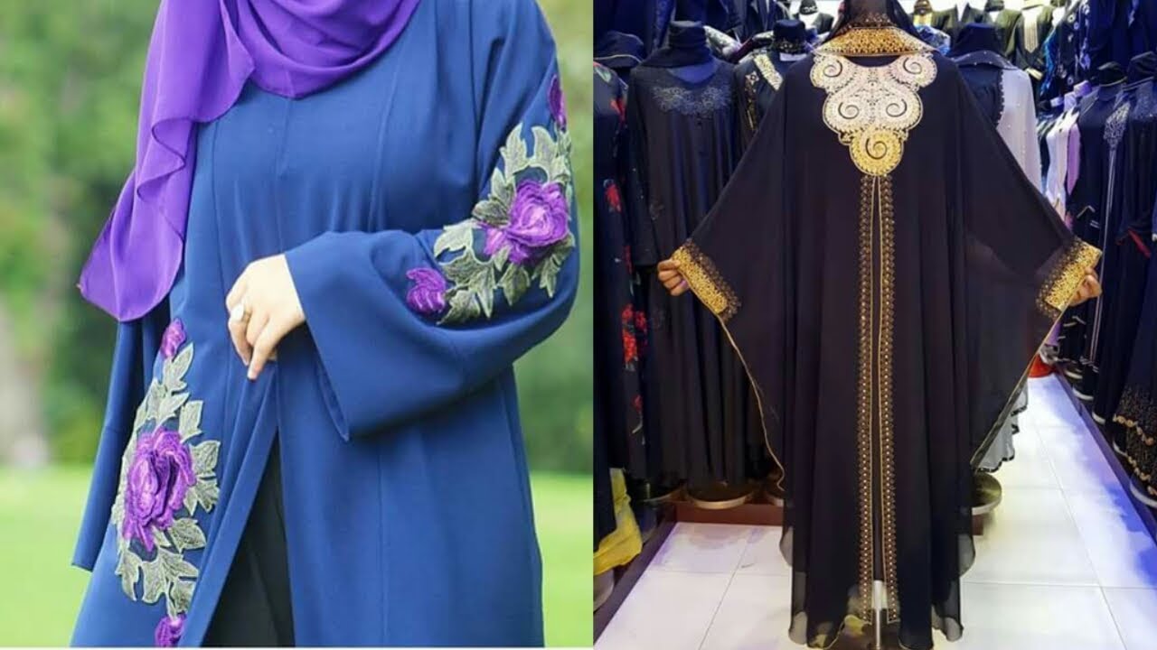 Latest and stylish abaya designs,Abaya designs 2018,abaya,abaya and gown,abaya and hijab,