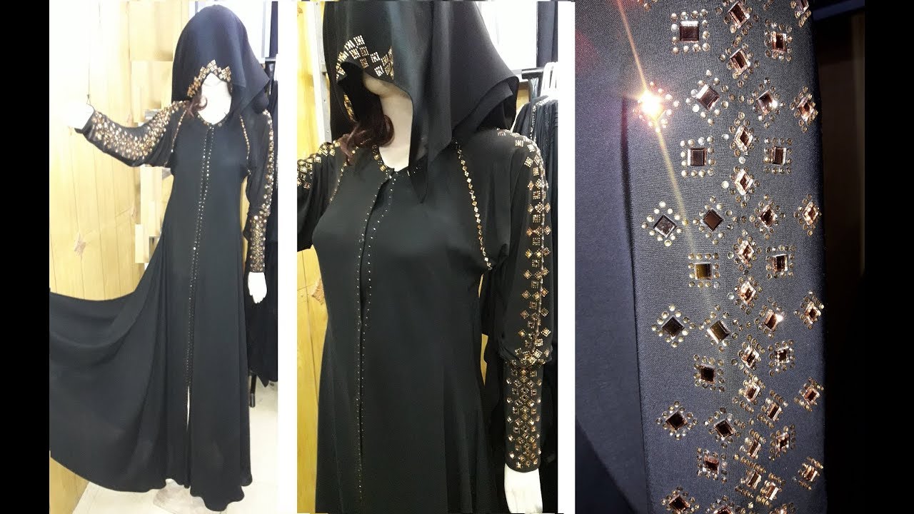 Stylish & golden pearl Abaya Designs ! umbrella ! Arabic Hijab video hd