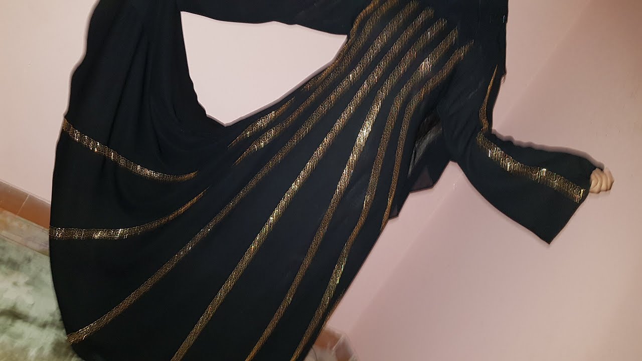 Abaya Designs #30 – Expensive Pearl Crystal Abaya | Umbrella Black Abaya | Party Trends Abayas