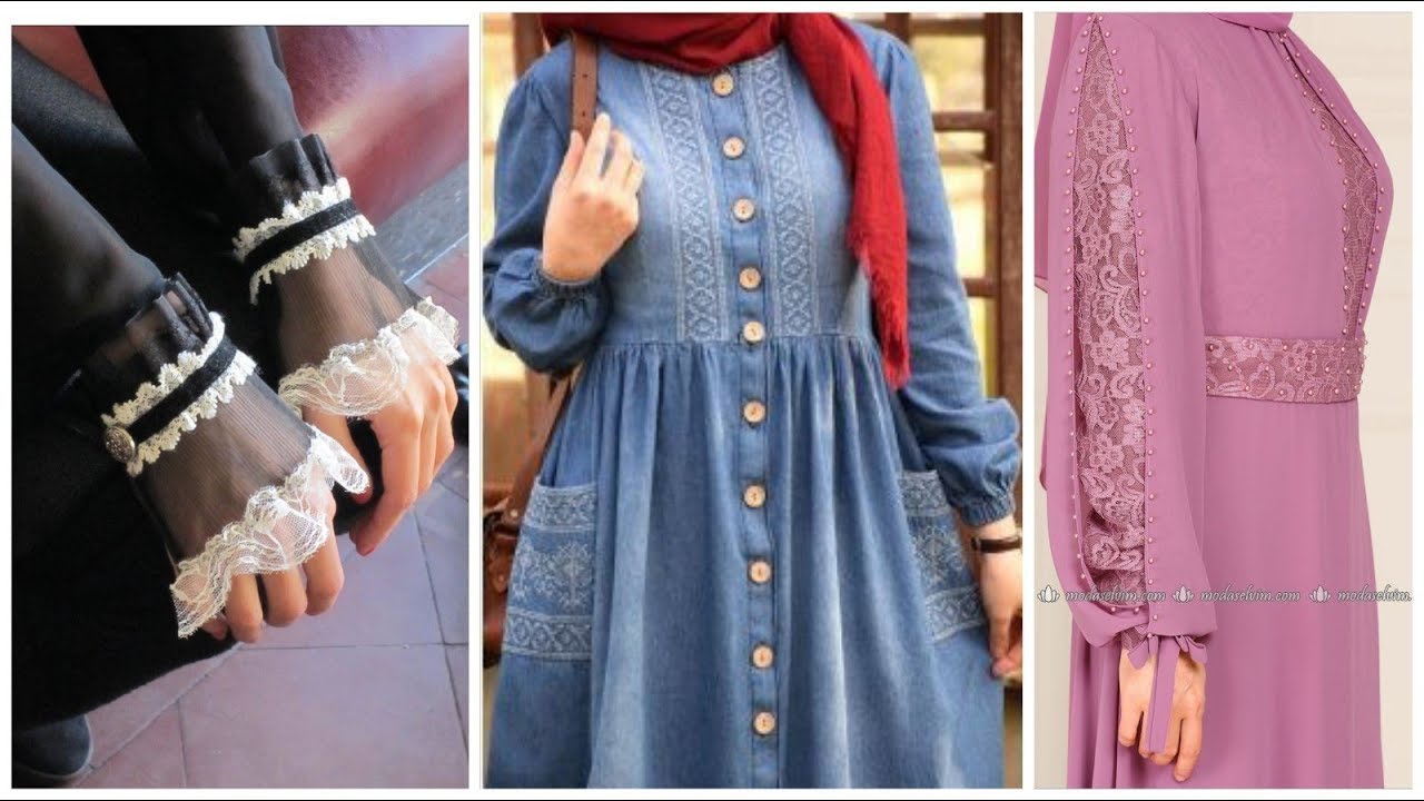 50+ Stylish Hijab Abaya’s Neck Sleeved Designs Collection 2019 Dubai Abaya Designs