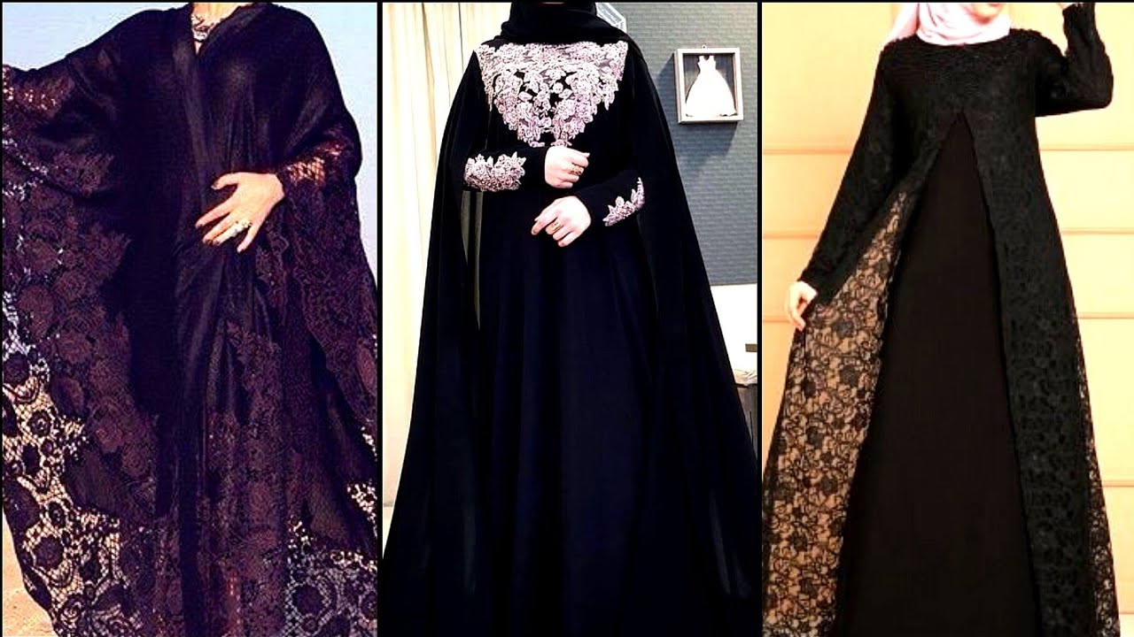 Jet Black Abaya Designs 2019 – Simple Black Abaya Designs || New Black Abaya & Hijab Designs