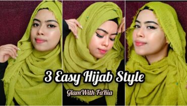 Easy Hijab tutorial  || Crinkle hijab style with full body coverage || Islamic Fashion || FaRia