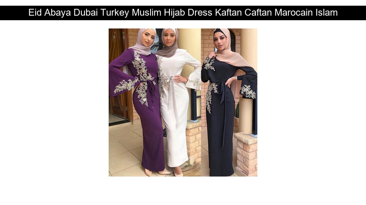 Eid Abaya Dubai Turkey Muslim Hijab Dress Kaftan Caftan Marocain Islamic Clothing For Women Ramadan