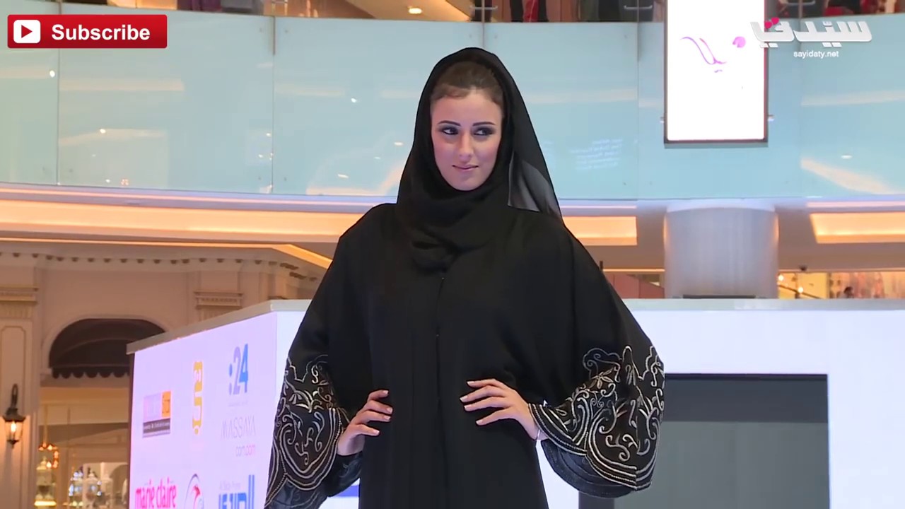 Abaya models from the Dubai Mall fashion show 2020