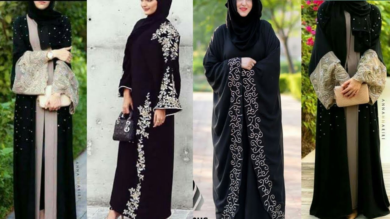 Simple New Black Abaya Designs || Jet Black Abaya Designs 2019-2020 – Burka Designs – Dubai Abaya