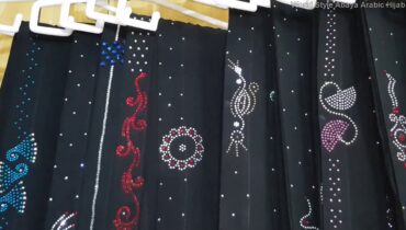 Abaya Designs #13 – Chadar Scarf Shawls Designs | Pearls Work | Muslim Girls & Women Trends