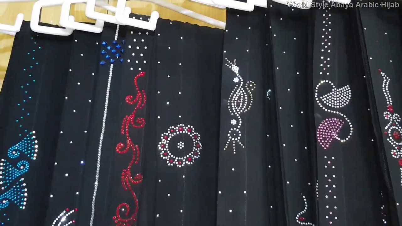Abaya Designs #13 – Chadar Scarf Shawls Designs | Pearls Work | Muslim Girls & Women Trends