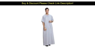 Best Seller Fashion Muslim Saudi Arabia Short Sleeve Solid Color Men’s Robe Islamic Ramadan Men’s D